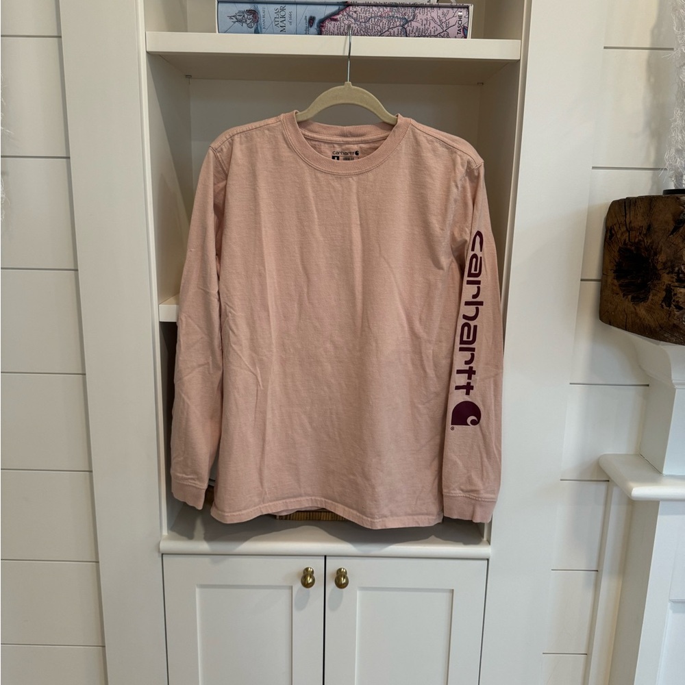Carhartt Pink Long Sleeve Crew Neck Sz M